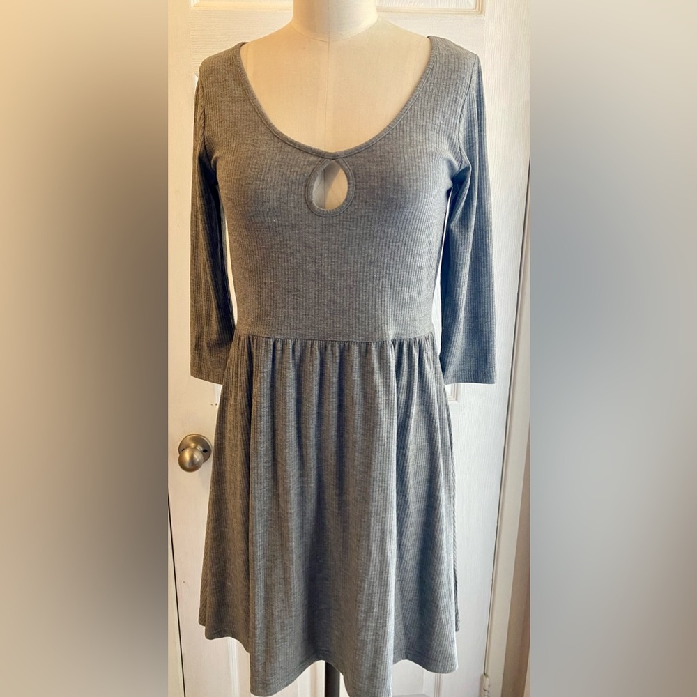 Gray Skater Dress